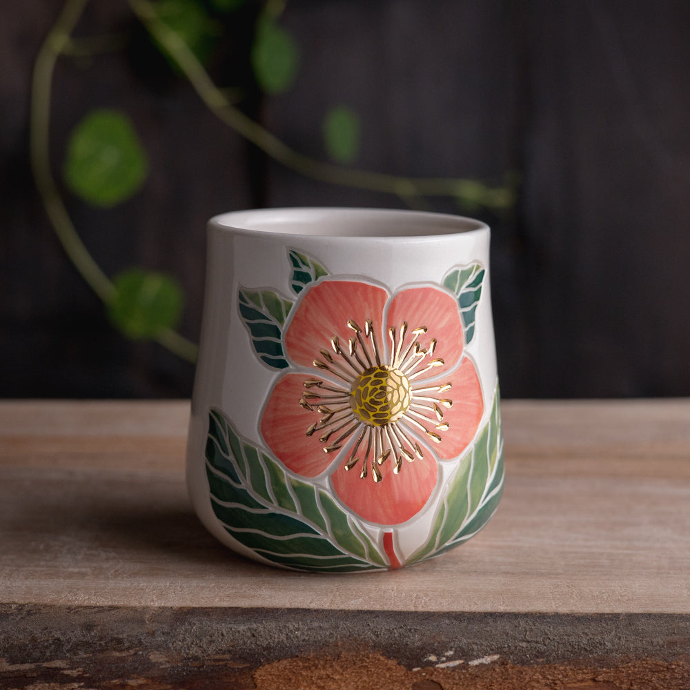Pink Hellebore Tumbler