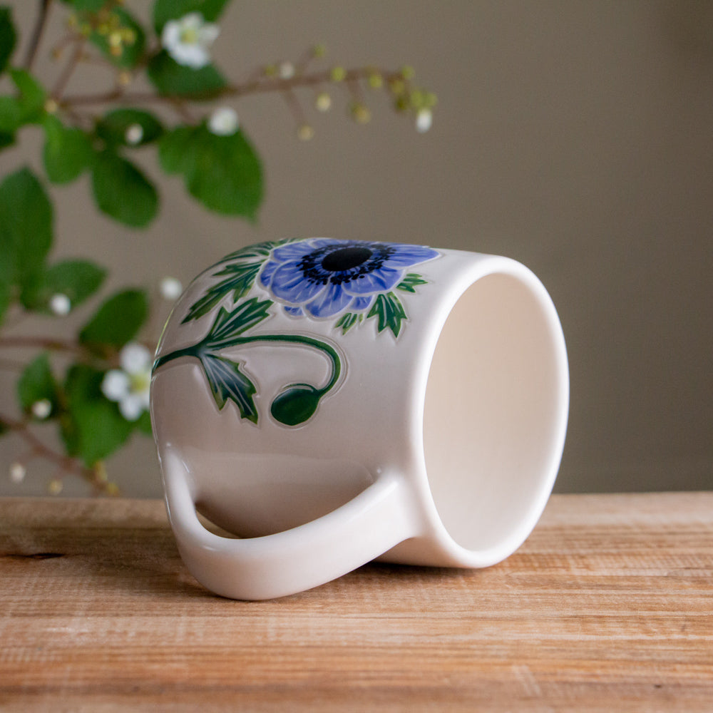 Blue Anemone Botanic Mug