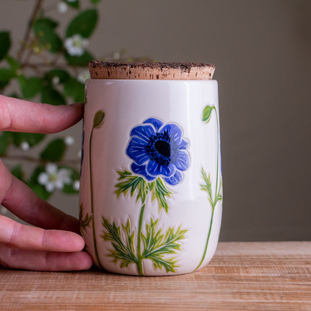 Anemone Short Corked Jar / Canister