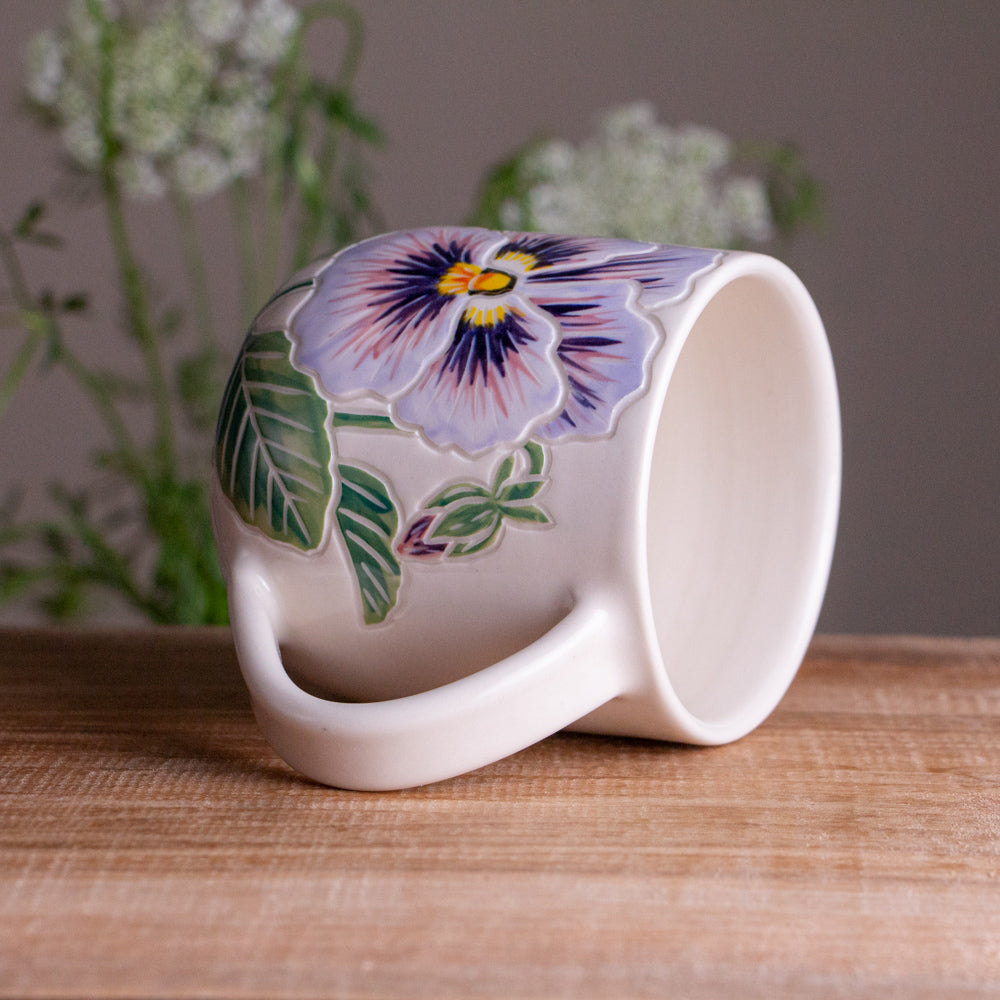 Purple Pansy Botanic Mug