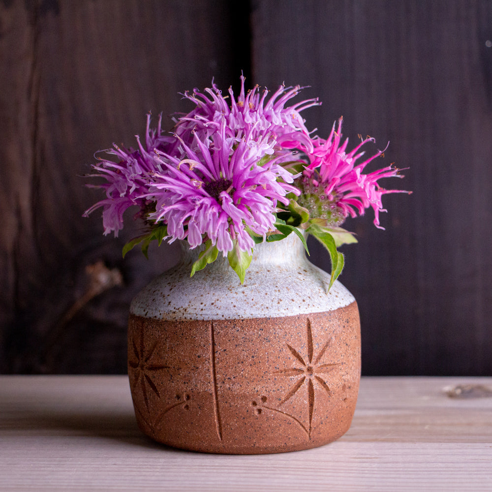 Stoneware Sprig Bud Vase