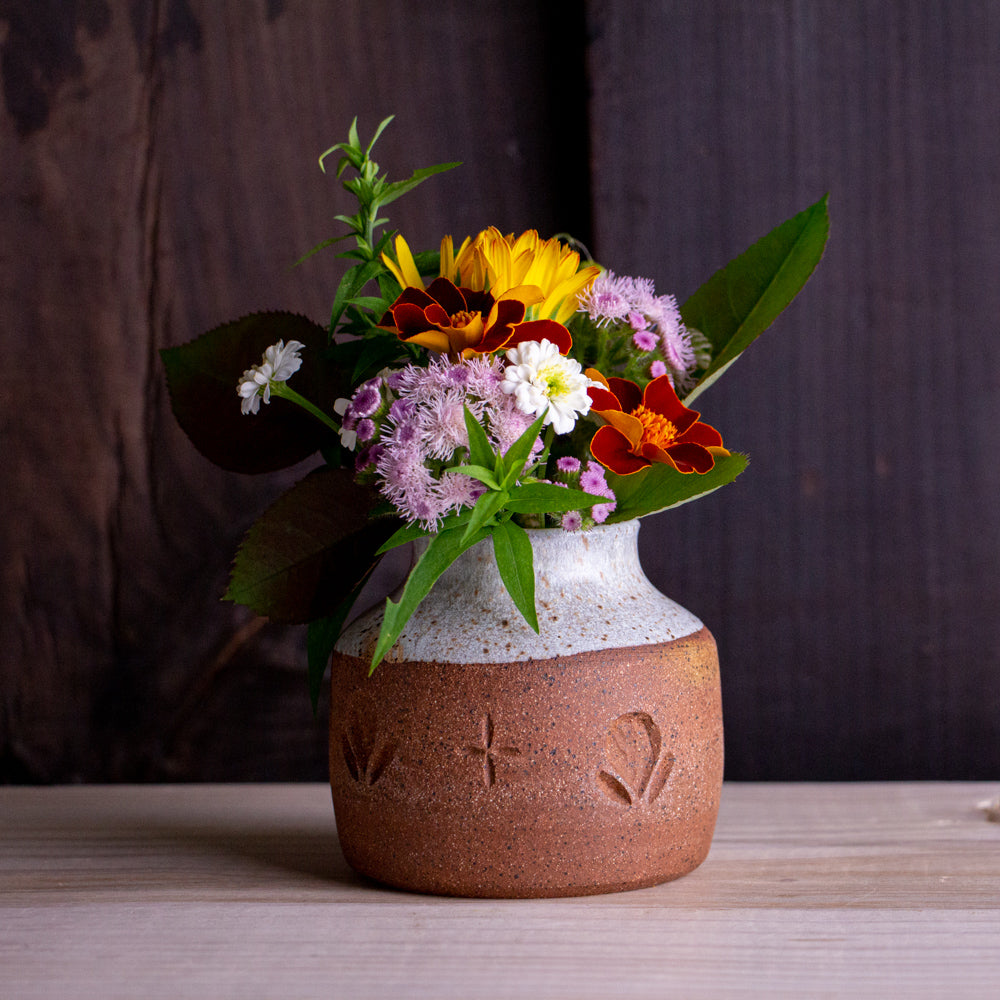 Stoneware Cottage Bud Vase