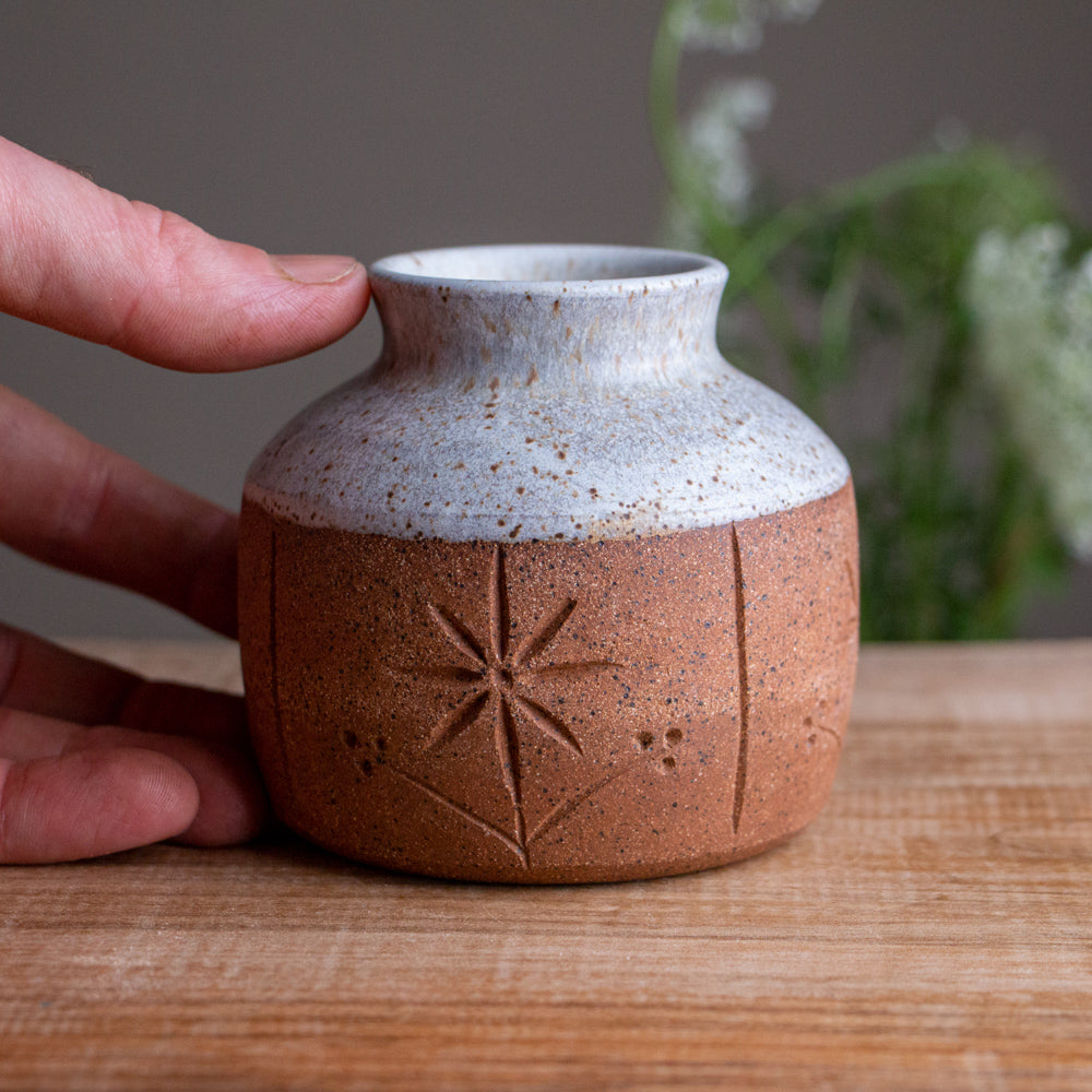 Stoneware Sprig Bud Vase