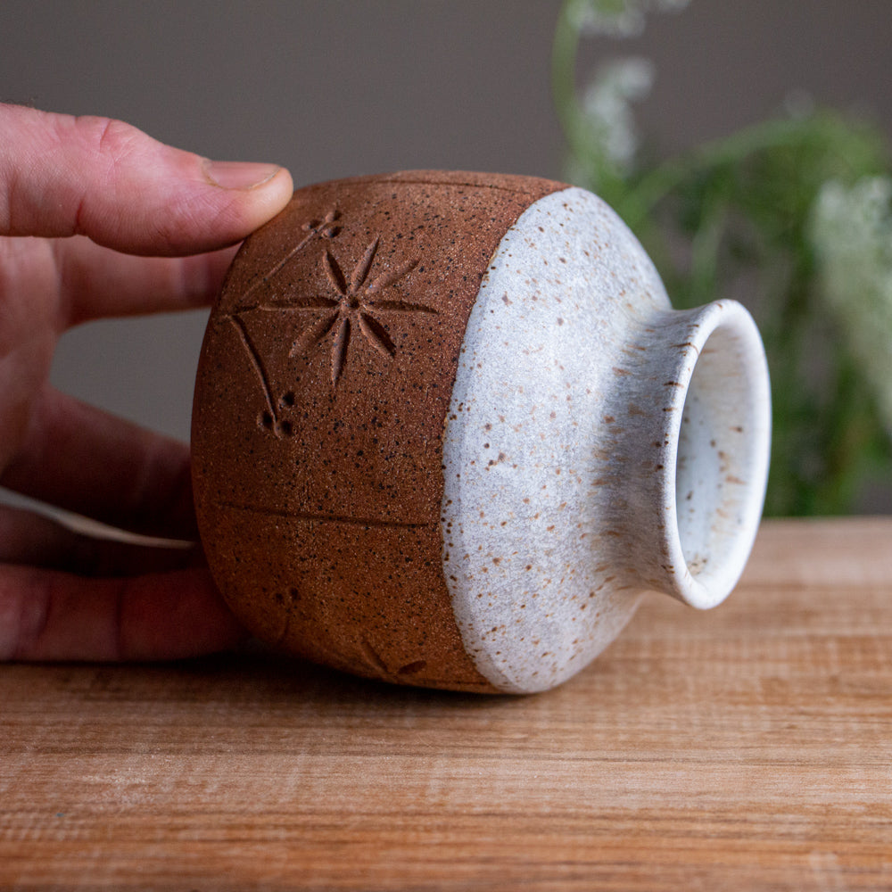 Stoneware Sprig Bud Vase