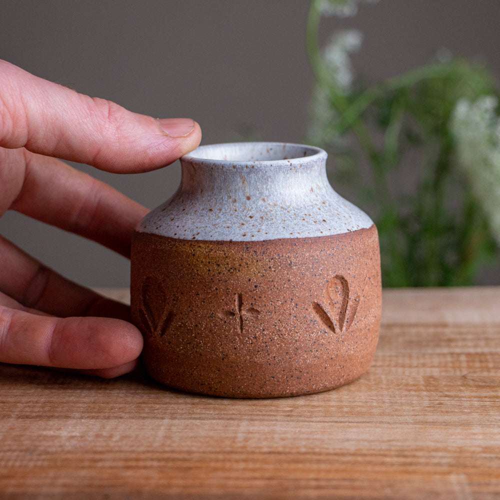 Stoneware Cottage Bud Vase