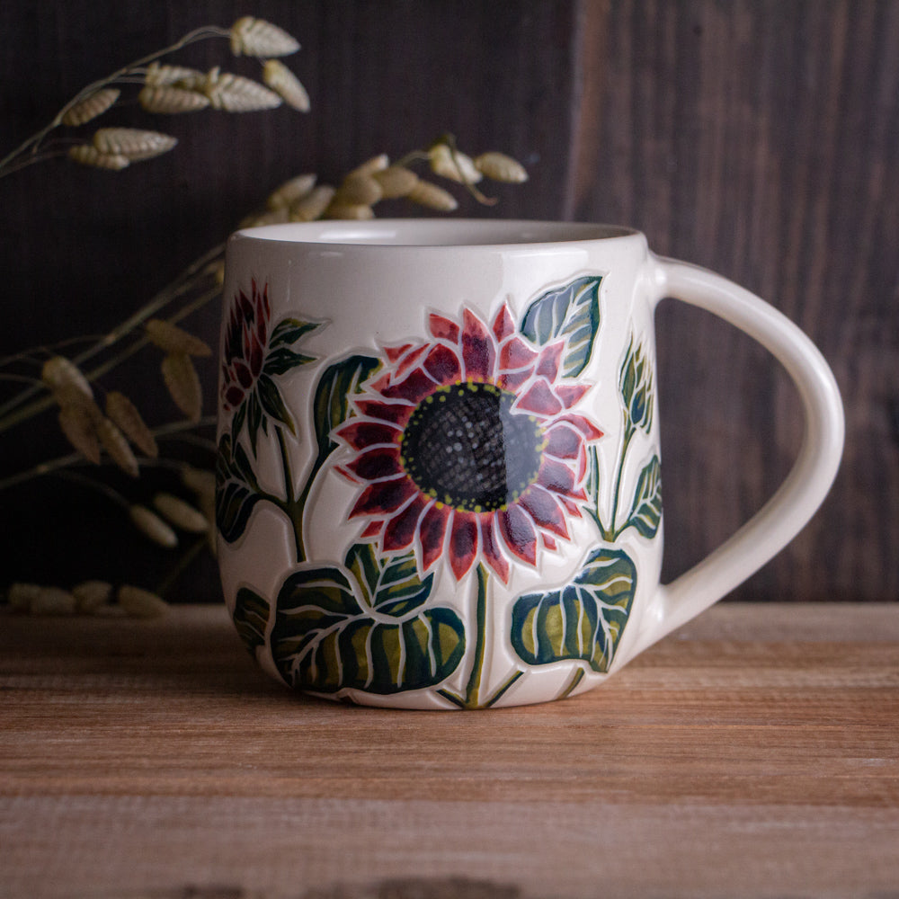 Dark Sunflower Mug 16oz