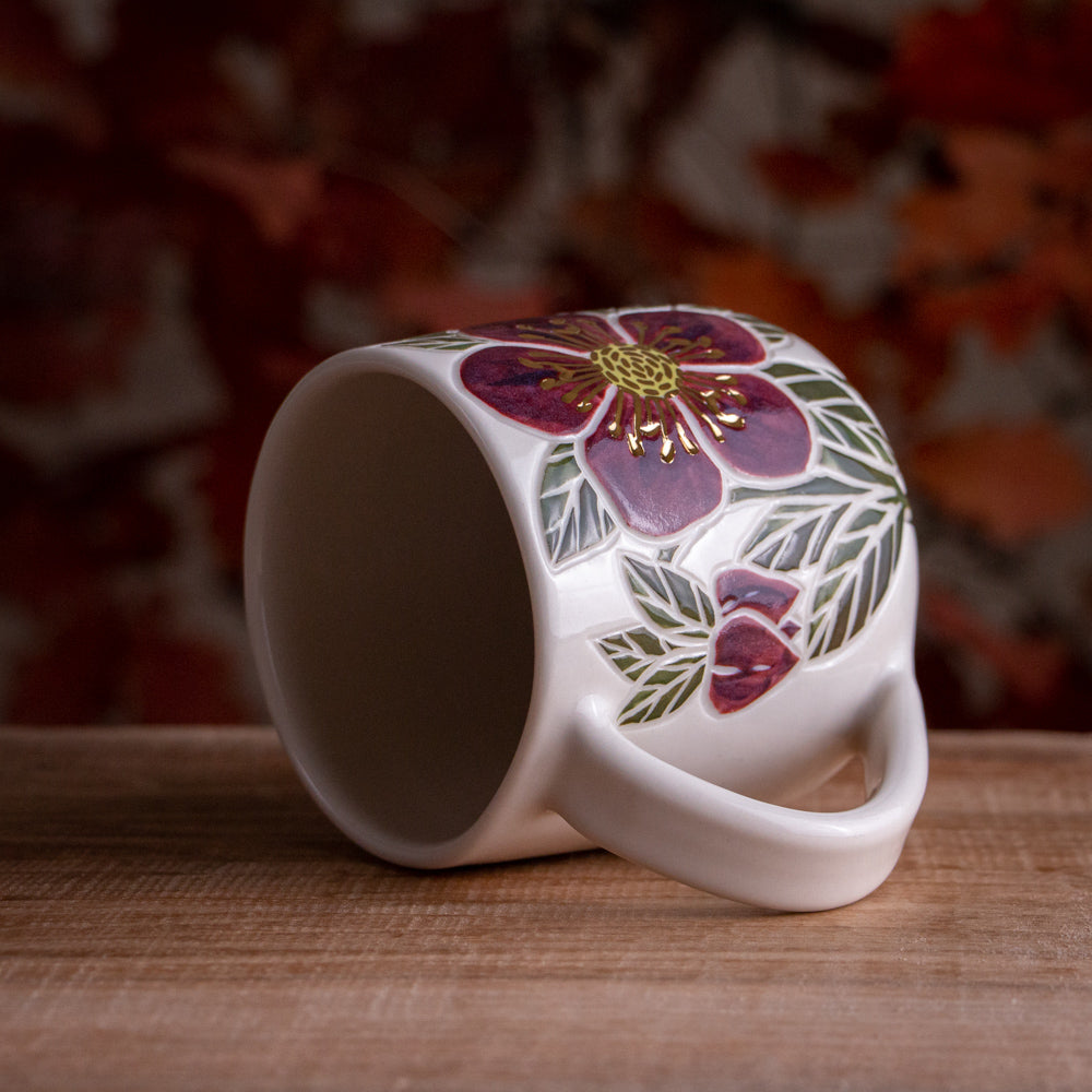 "Anna's Red" Hellebore Mug