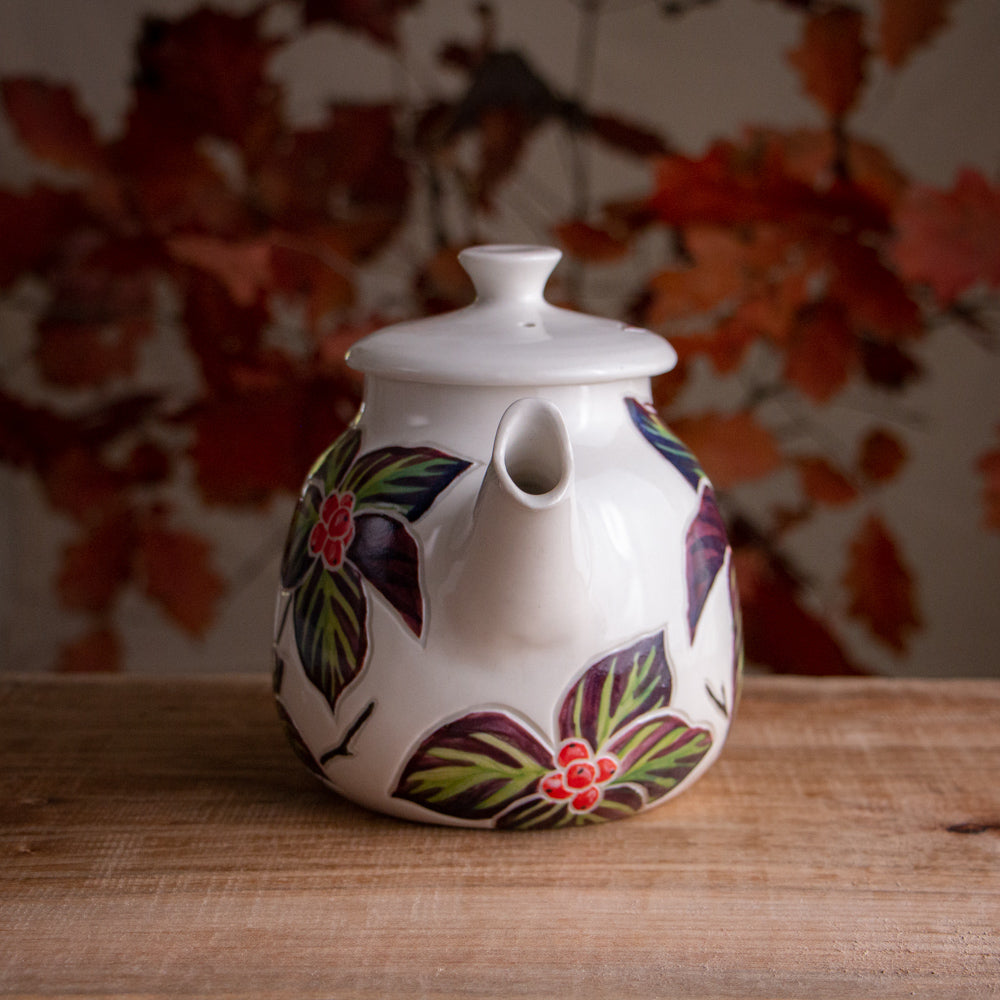 Autumn Dogwood Teapot