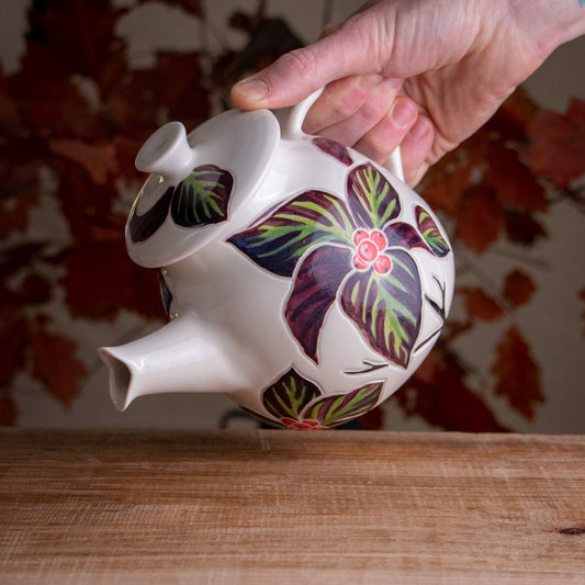 Autumn Dogwood Teapot