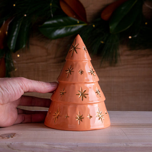 Peach Stars Christmas Tree #2