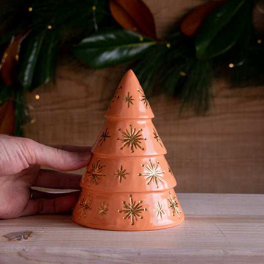 Peach Stars Christmas Tree #1