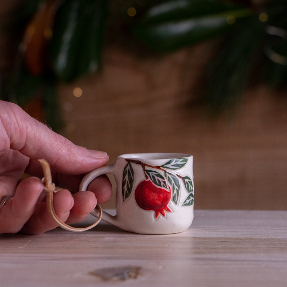 Pomegranate Tiny Mug Ornament