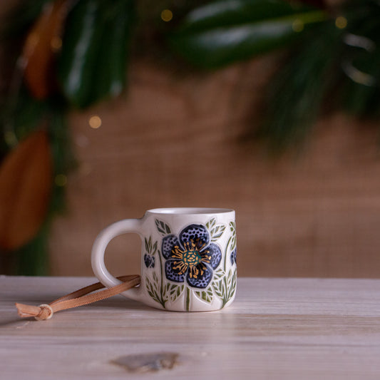 Hellebore Tiny Mug Ornament