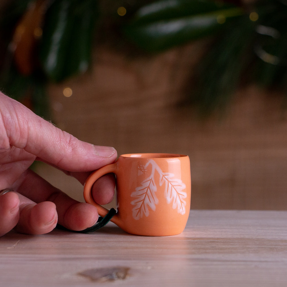 Peach Oak Tiny Mug Ornament #2