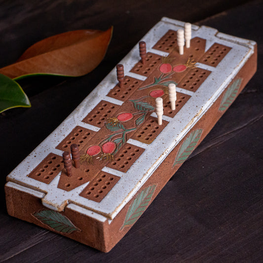 Rose Hip Traditional Cribbage Board