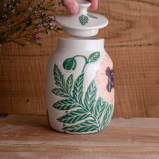 Poppy Lidded Jar / Canister