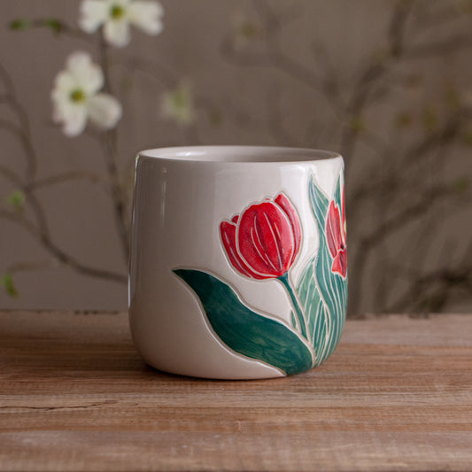 Red Tulip Mug