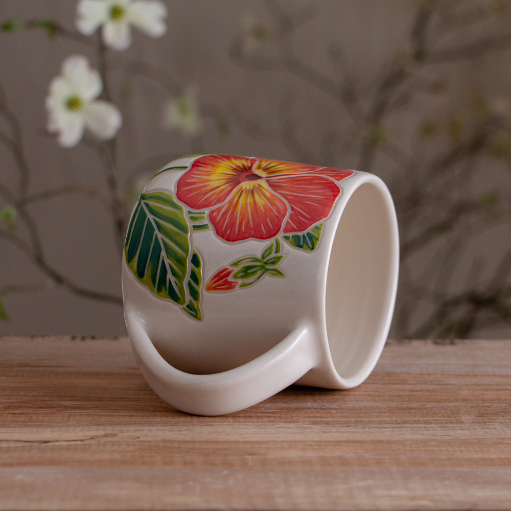 Orange Pansy Botanic Mug