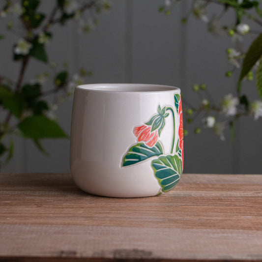 Orange Pansy Botanic Mug 12oz
