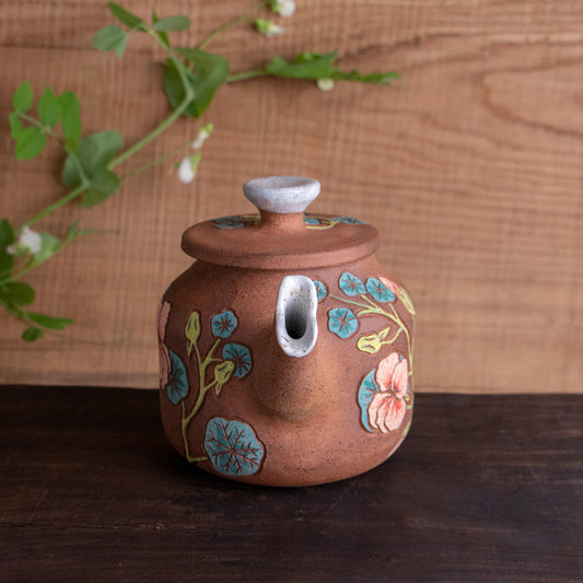 Stoneware Nasturtium Teapot