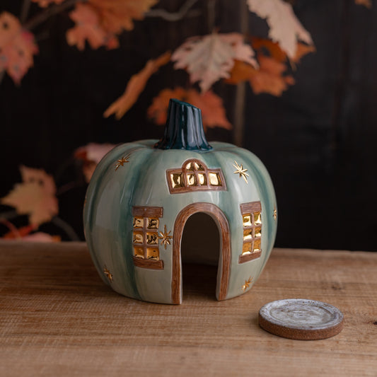 Pumpkin House Incense Holder