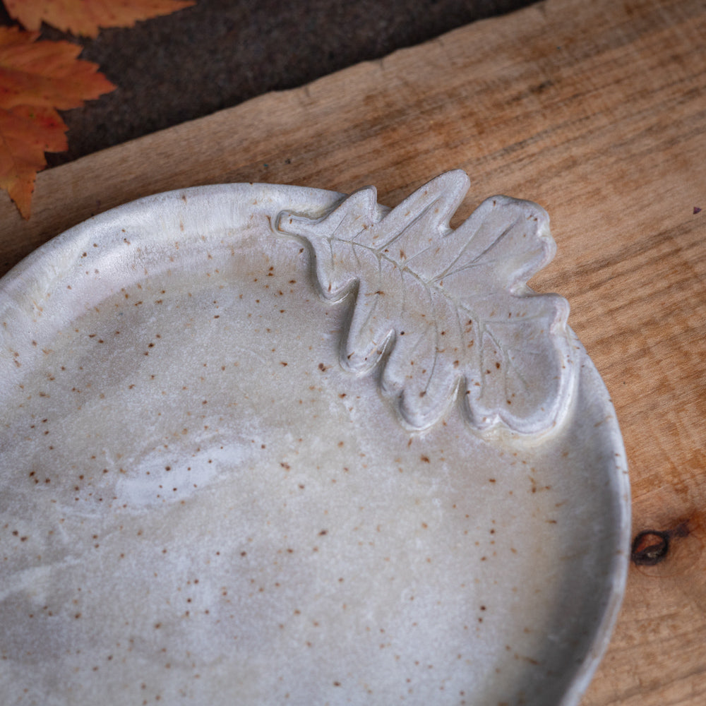 Stoneware Oak Leaf Tray #2