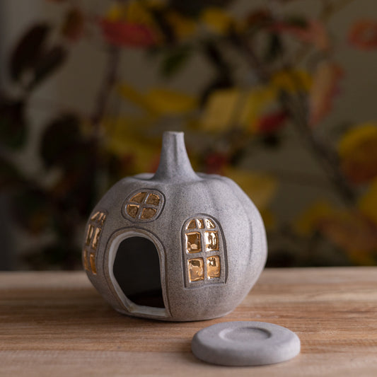 Pumpkin House Incense Holder