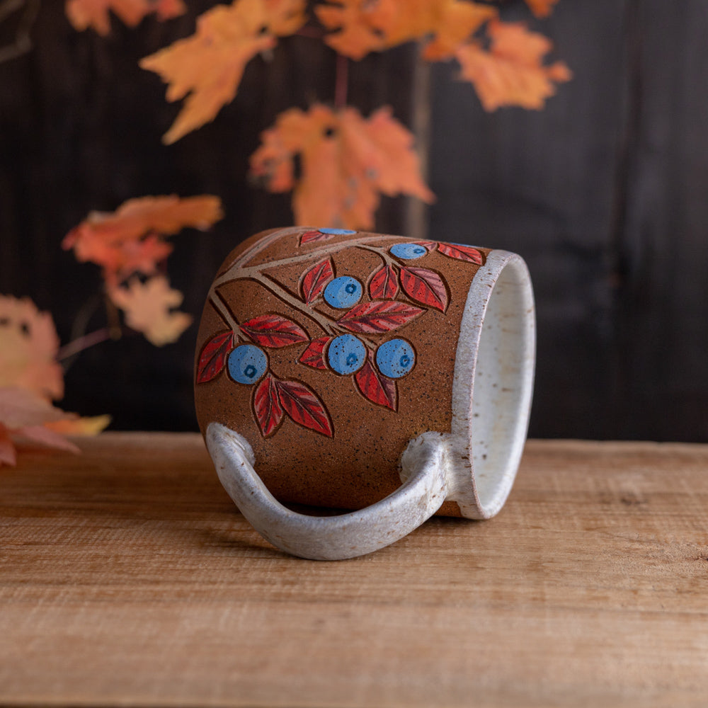 Autumn Blueberry Stoneware Mug