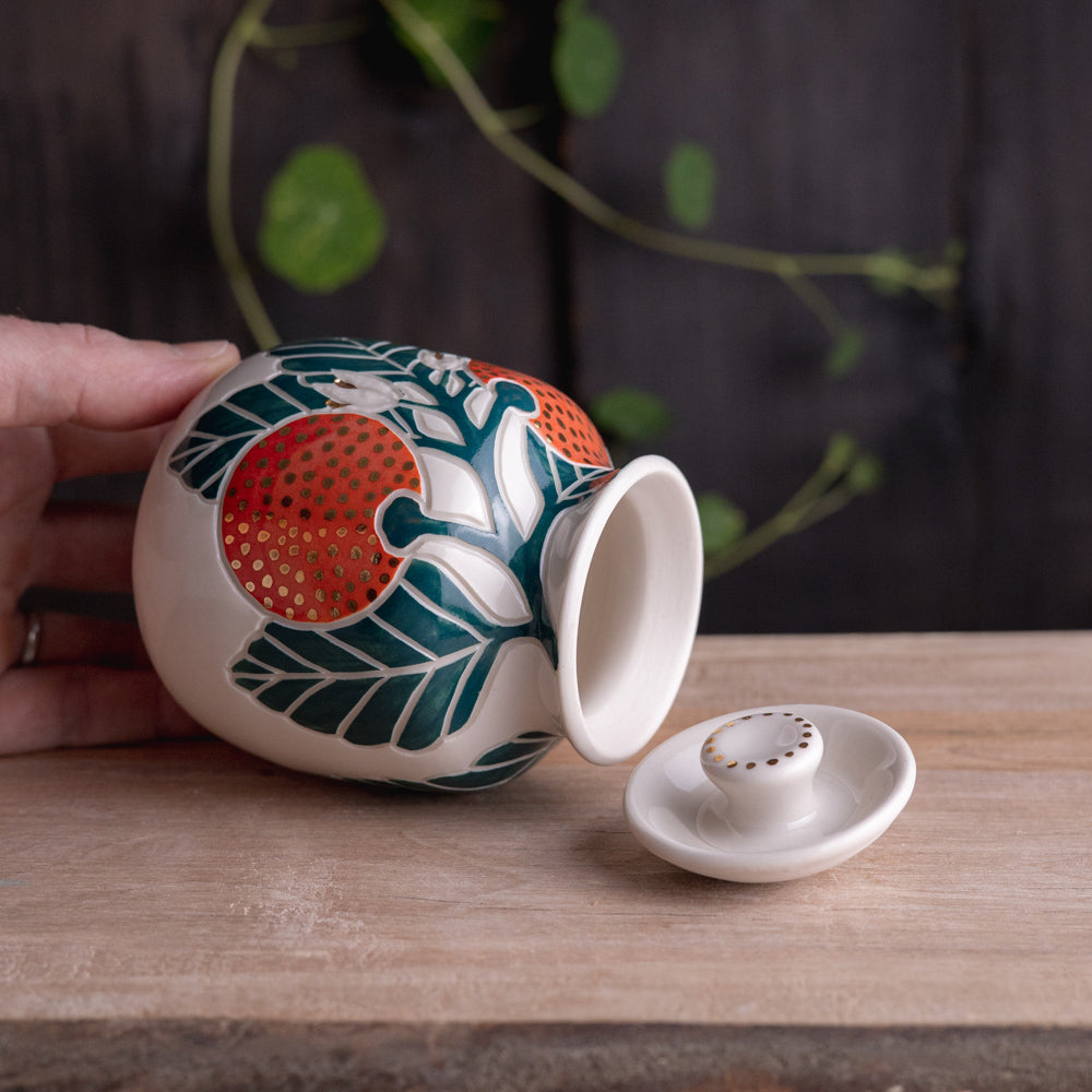 Clementine Lidded Jar