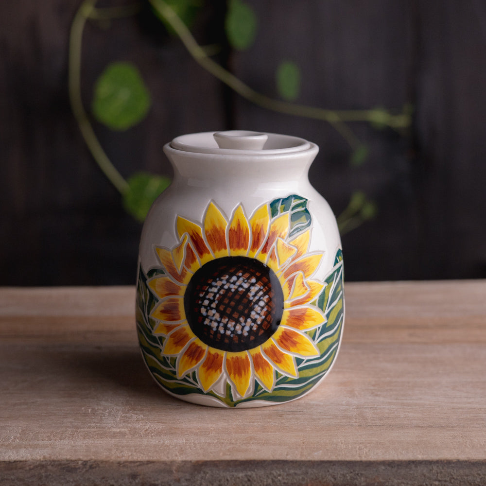 Sunflower Lidded Jar