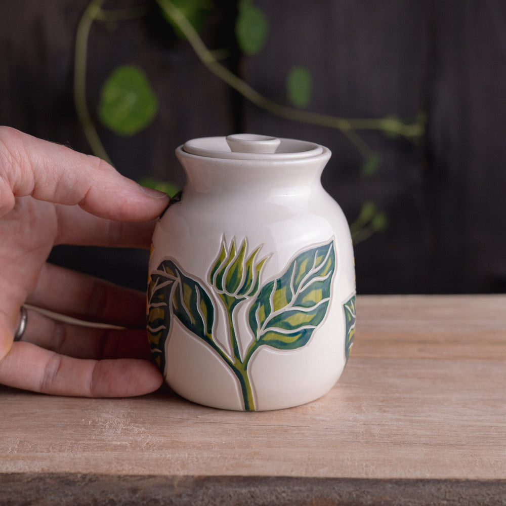 Sunflower Lidded Jar
