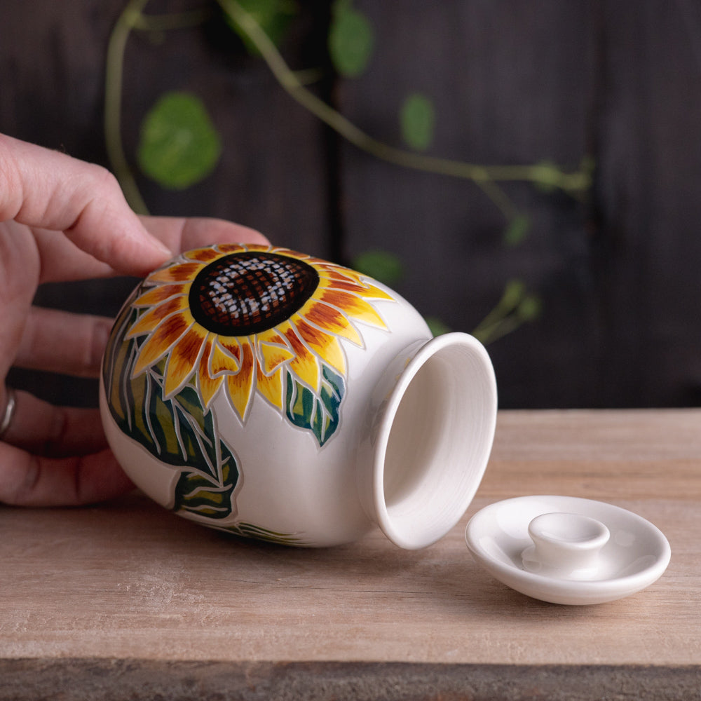 Sunflower Lidded Jar