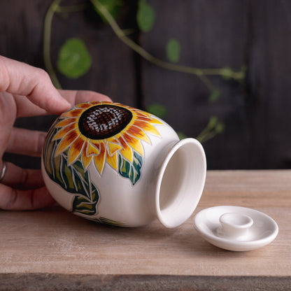 Sunflower Lidded Jar