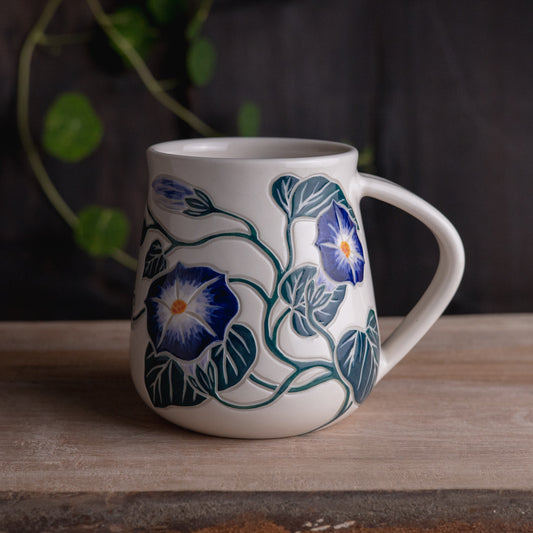 Morning Glory Wrap-Around Mug #1 [18oz]