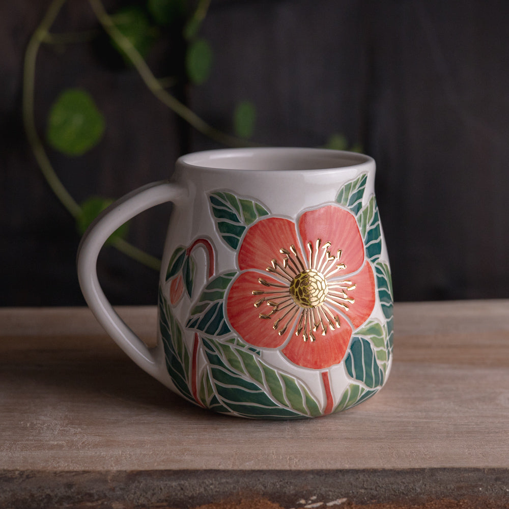 Pink Hellebore Wrap-Around Mug #3 [17oz]