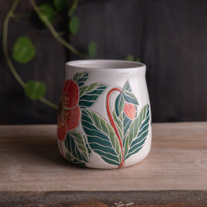 Pink Hellebore Wrap-Around Mug #3 [17oz]