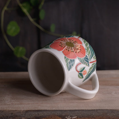 Pink Hellebore Wrap-Around Mug #3 [17oz]