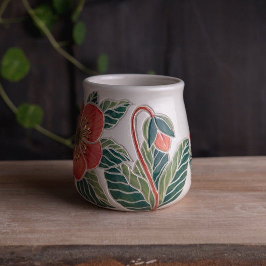 Pink Hellebore Wrap-Around Mug #4 [18oz]