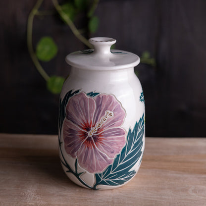 Hibiscus Jar / Canister