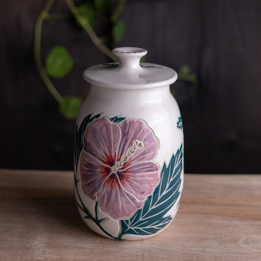 Hibiscus Jar / Canister
