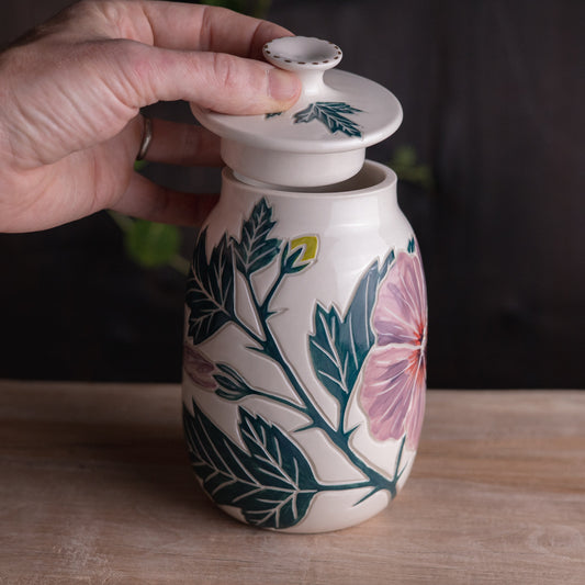Hibiscus Jar / Canister
