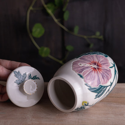 Hibiscus Jar / Canister