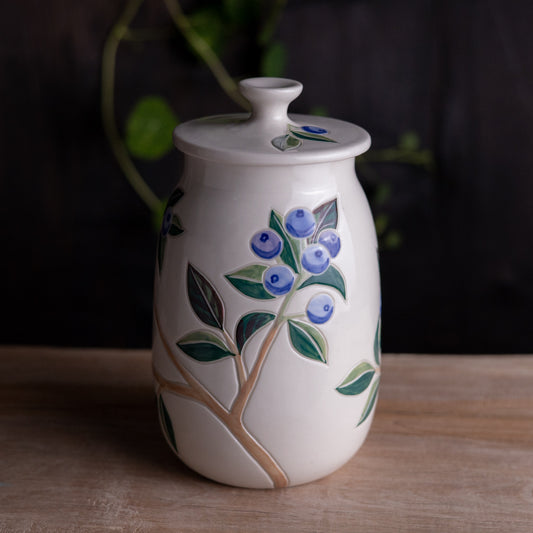 Blueberry Lidded Jar / Canister