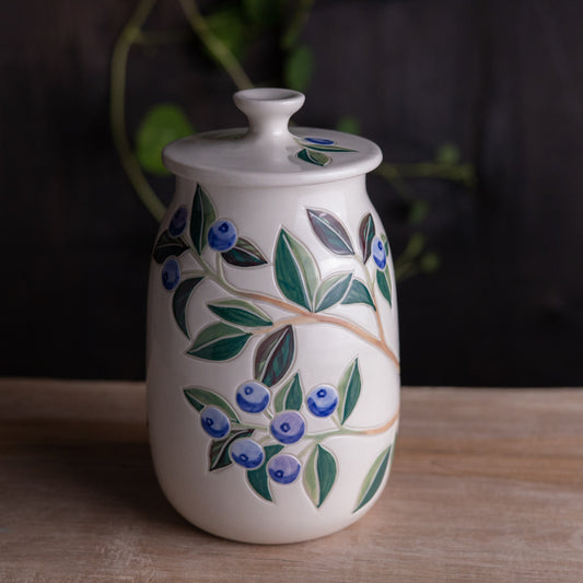 Blueberry Lidded Jar / Canister