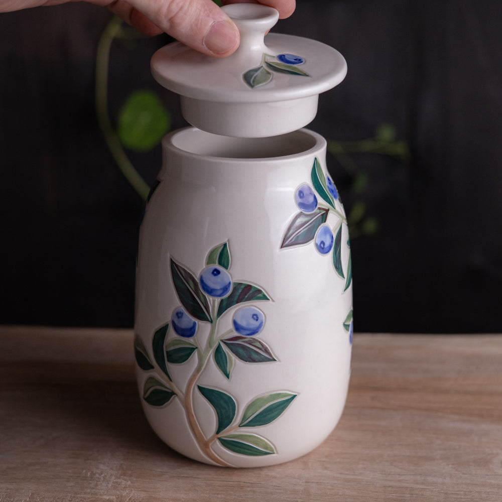 Blueberry Lidded Jar / Canister