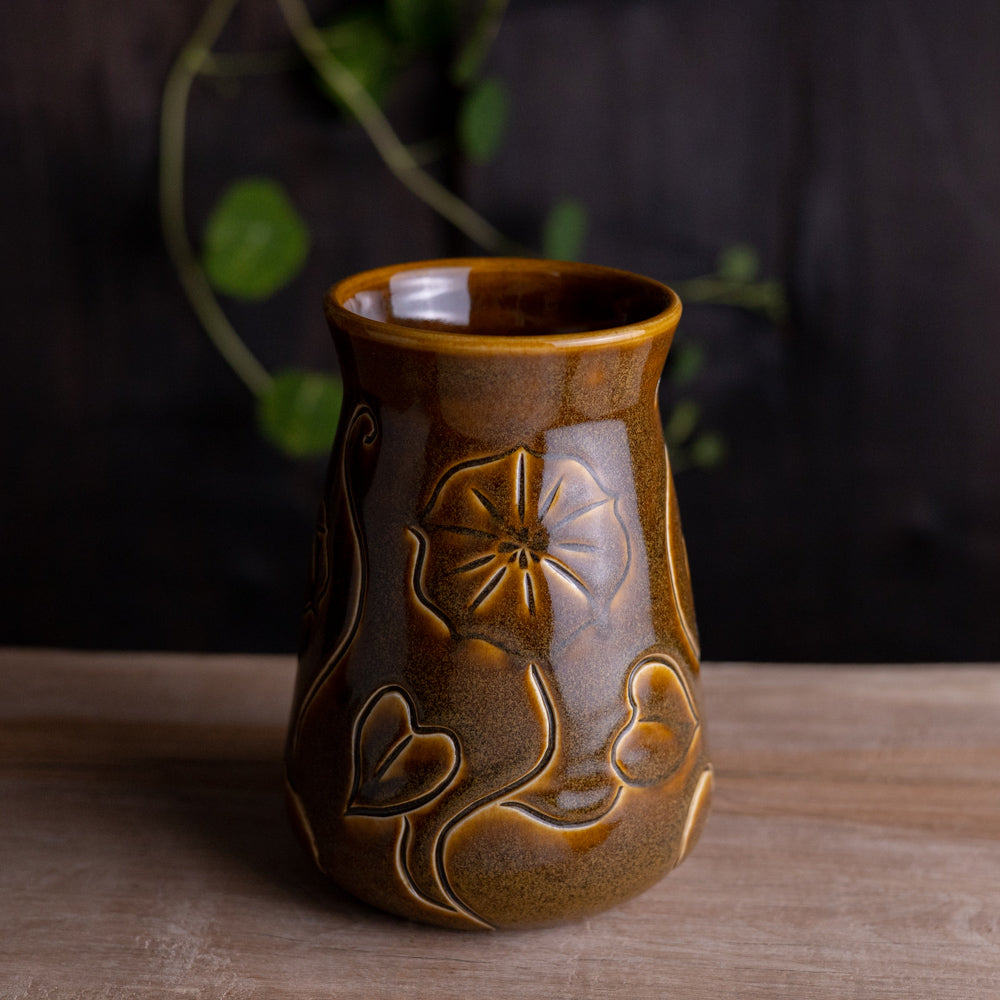 Morning Glory Teadust Vase