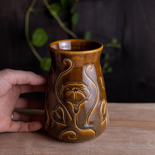 Morning Glory Teadust Vase