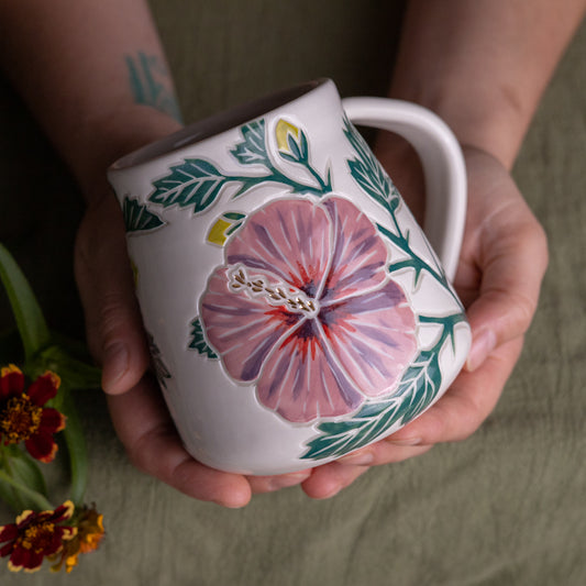 Hibiscus Wrap-Around Mug #2 [17oz]