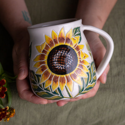 Sunflower Wrap-Around Mug #2 [19oz]