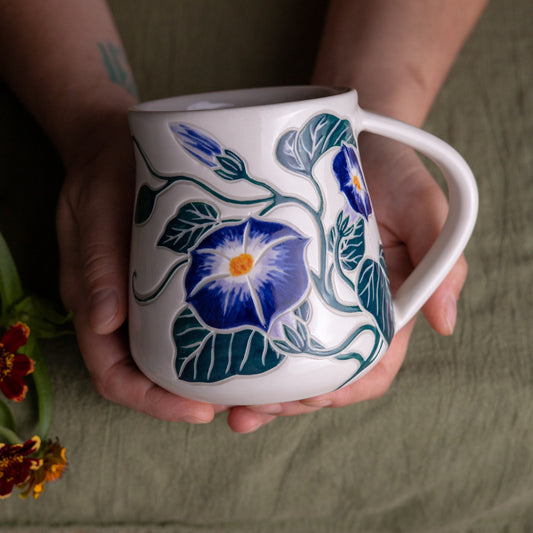 Morning Glory Wrap-Around Mug #2 [16oz]